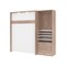 Bestar Cielo Full Murphy Bed and Shelving Unit with Drawers (89W), Rustic Brown & White 80892-000009 - alternate 1